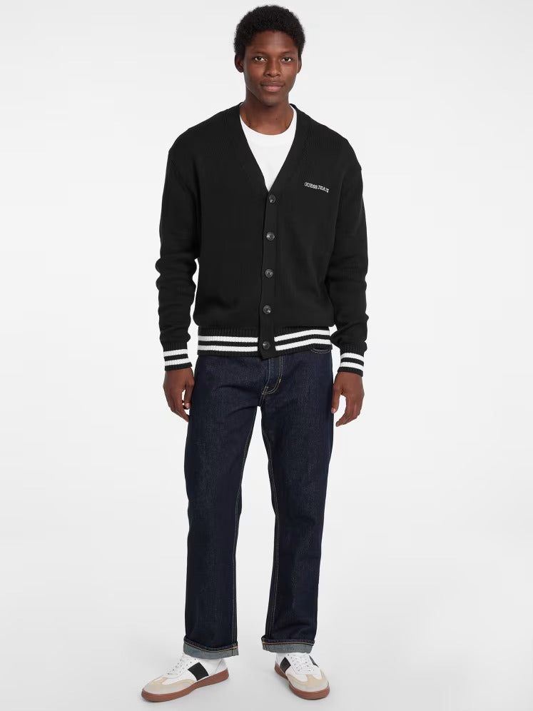 Guess Embroidered Logo Varsity Cardigan
