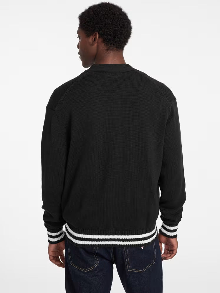 Guess Embroidered Logo Varsity Cardigan