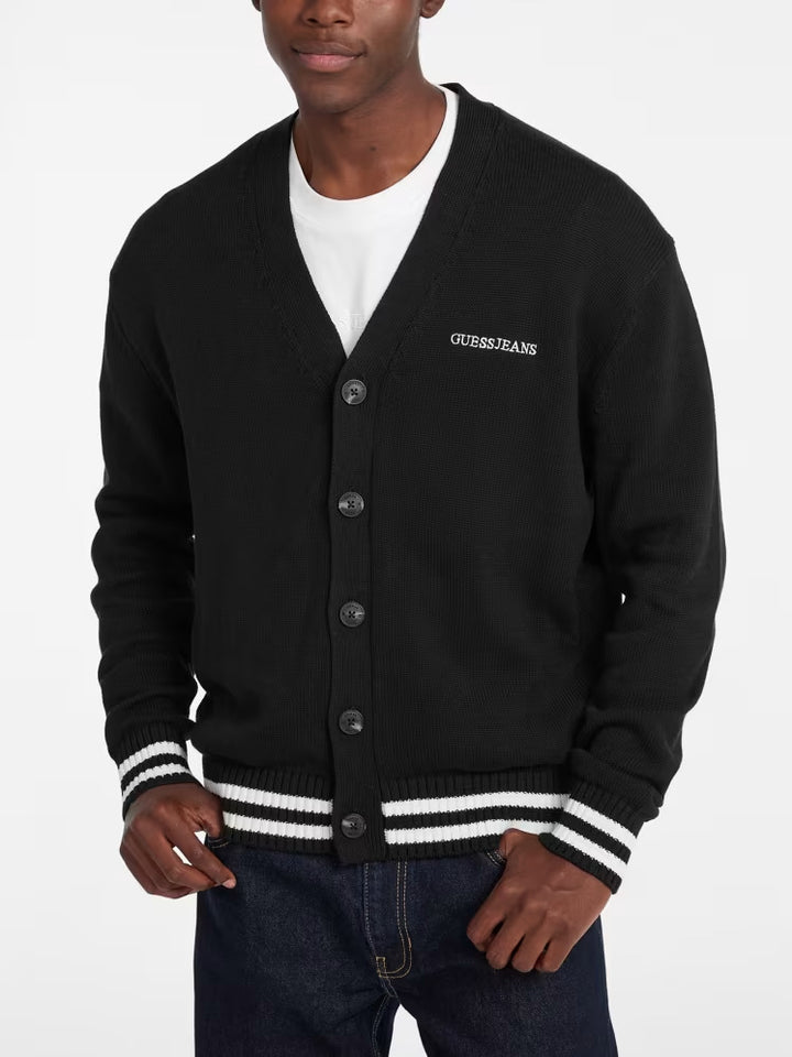 Guess Embroidered Logo Varsity Cardigan