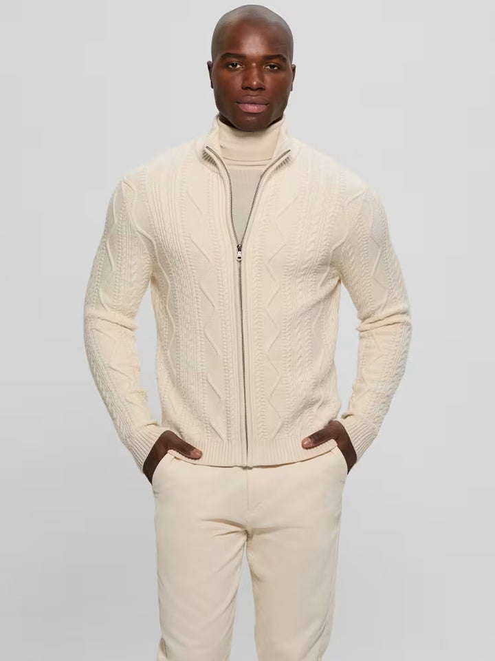 Guess Eco Luis Cable-Knit Cardigan