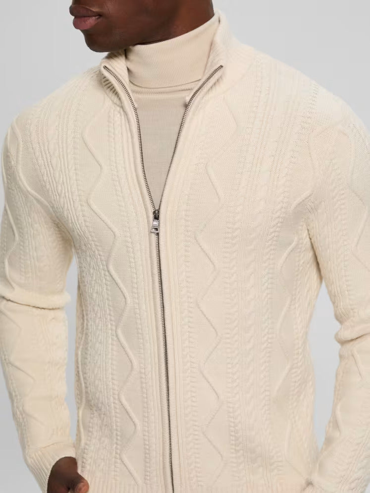 Guess Eco Luis Cable-Knit Cardigan