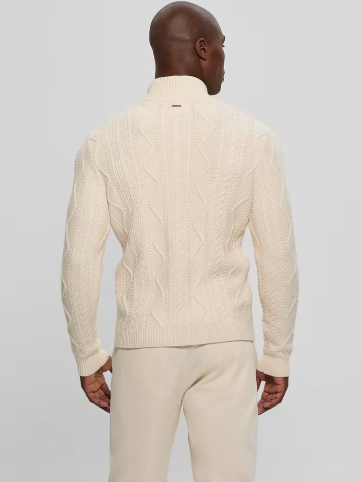 Guess Eco Luis Cable-Knit Cardigan