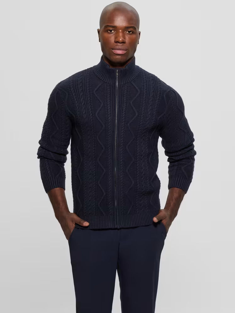 Guess Eco Luis Cable-Knit Cardigan