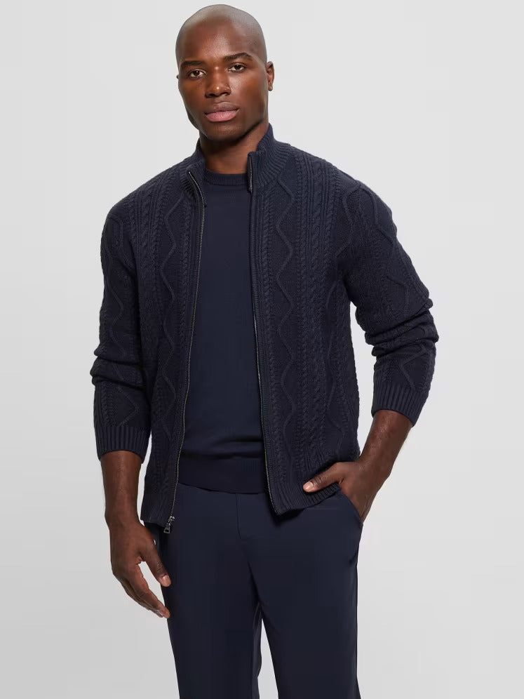 Guess Eco Luis Cable-Knit Cardigan