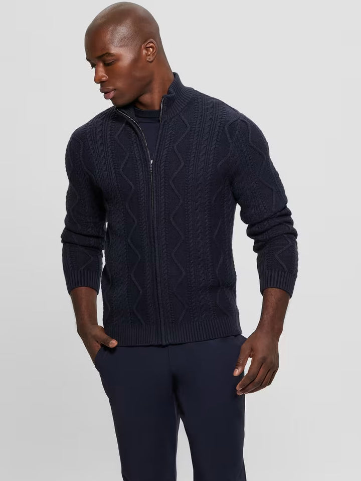 Guess Eco Luis Cable-Knit Cardigan