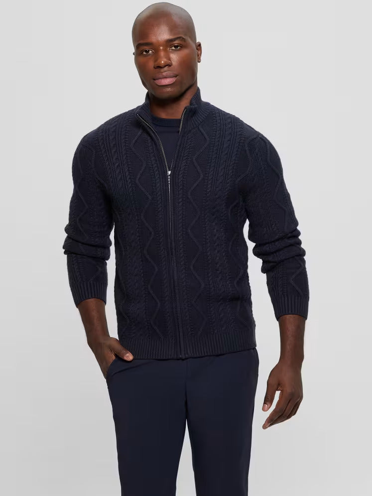 Guess Eco Luis Cable-Knit Cardigan