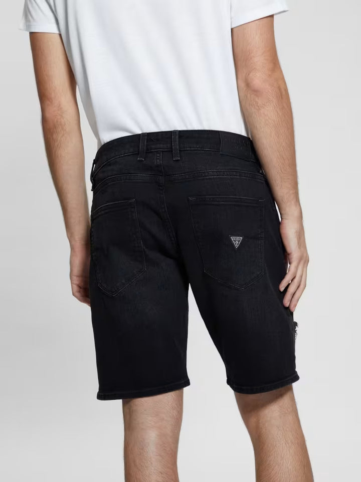 Guess Wyatt Destroyed Black Shorts