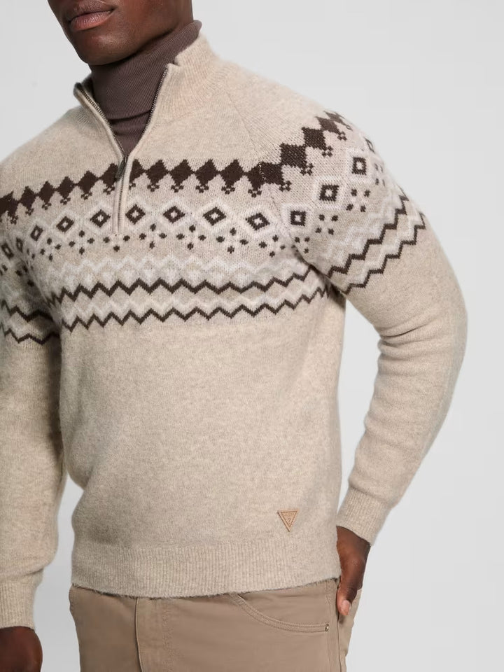 Guess Wool-Blend Half-Zip Sweater