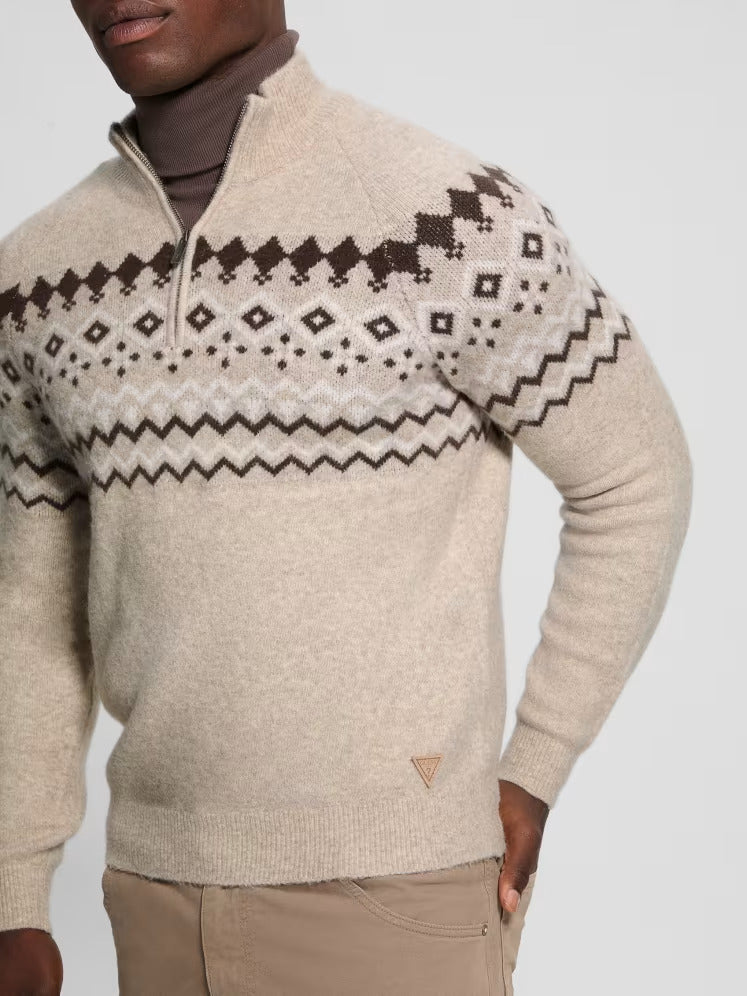 Guess Wool-Blend Half-Zip Sweater