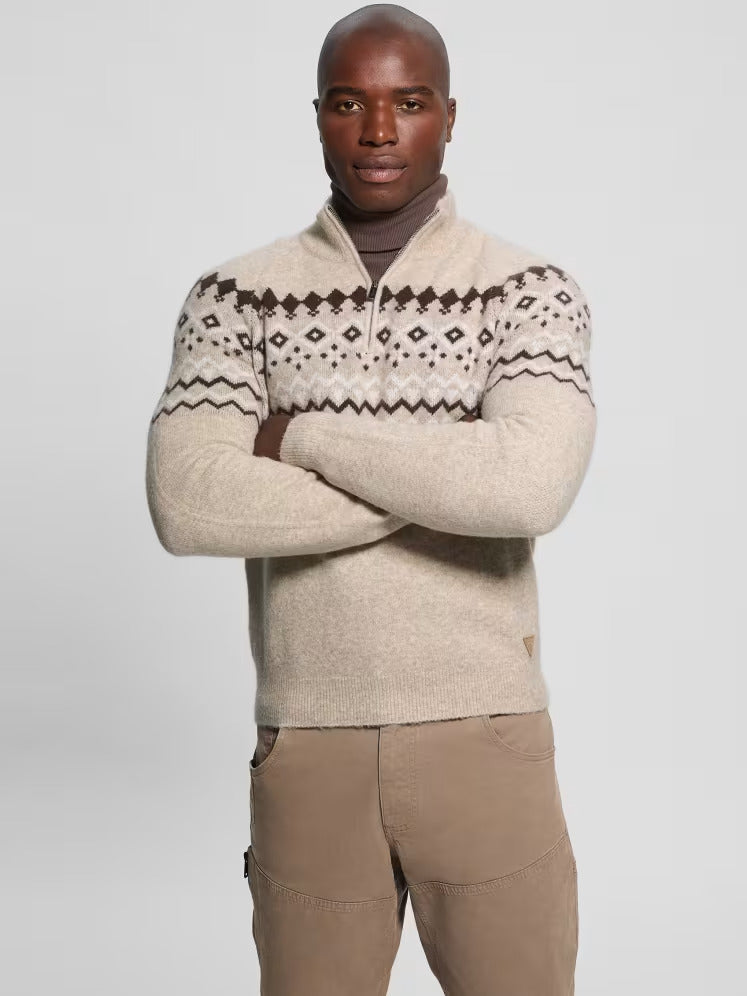 Guess Wool-Blend Half-Zip Sweater