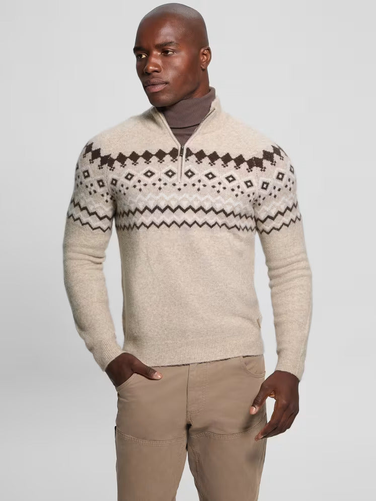 Guess Wool-Blend Half-Zip Sweater