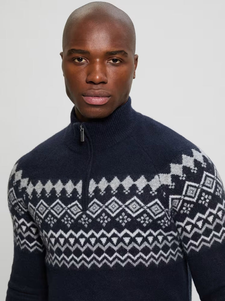 Guess Wool-Blend Half-Zip Sweater