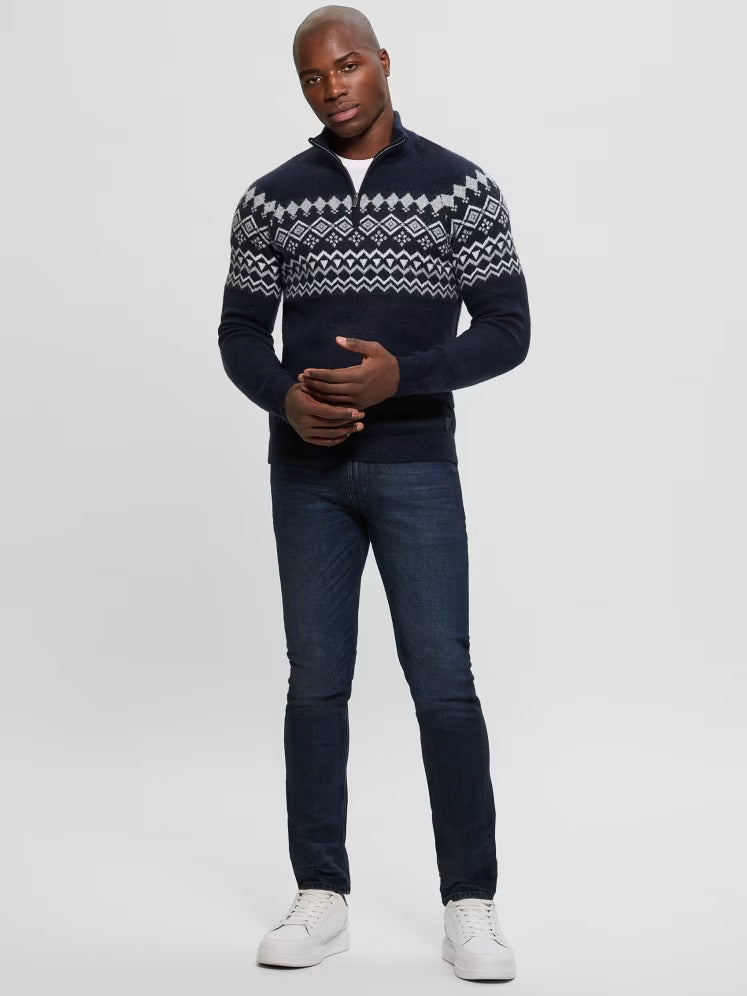 Guess Wool-Blend Half-Zip Sweater