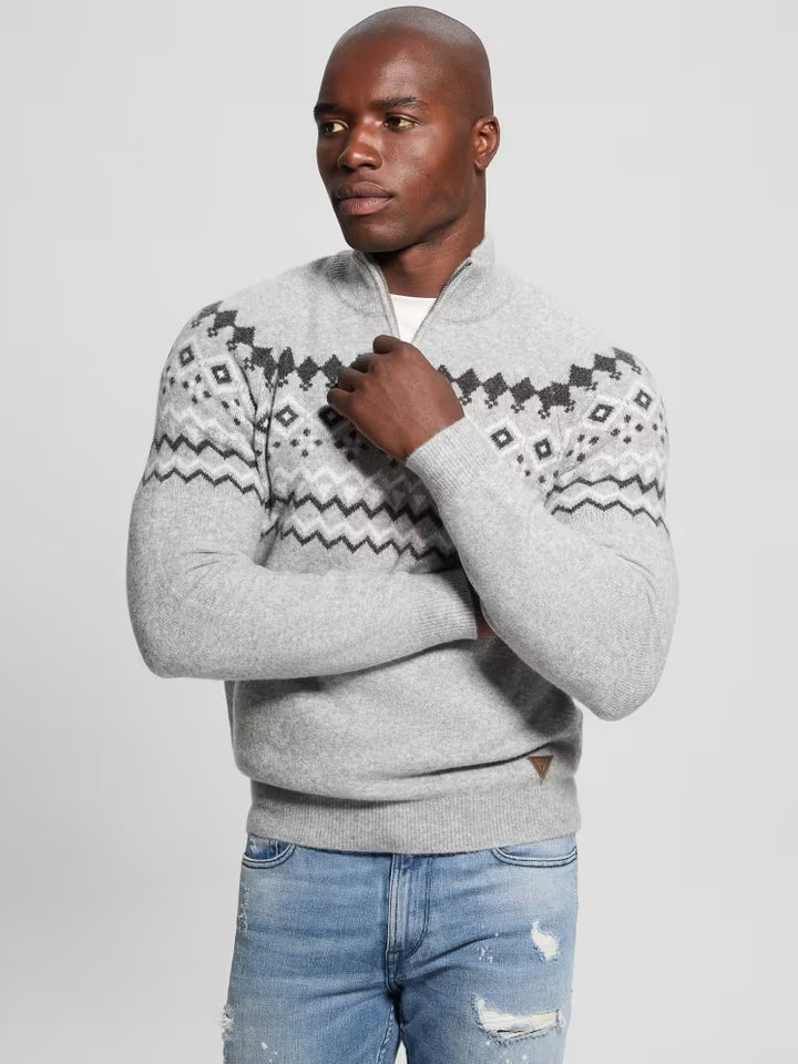 Guess Wool-Blend Half-Zip Sweater
