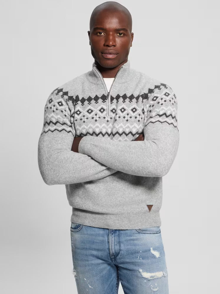 Guess Wool-Blend Half-Zip Sweater