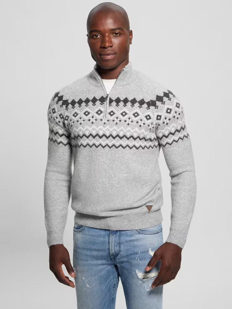 Guess Wool-Blend Half-Zip Sweater