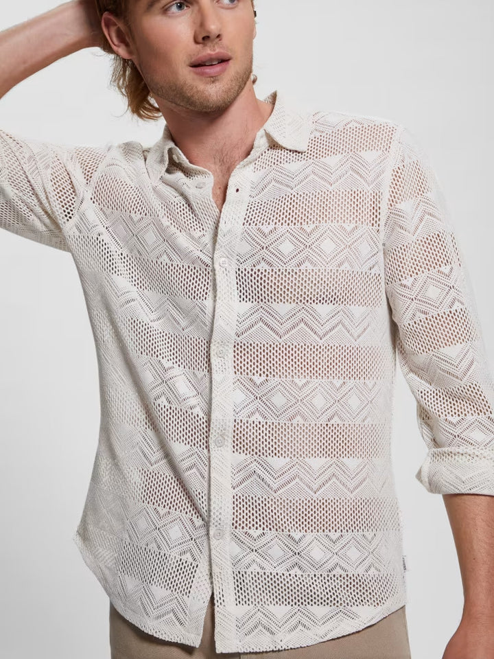 Guess Geo Crochet Shirt