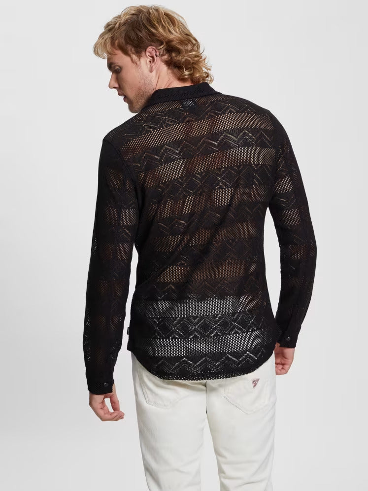 Guess Geo Crochet Shirt
