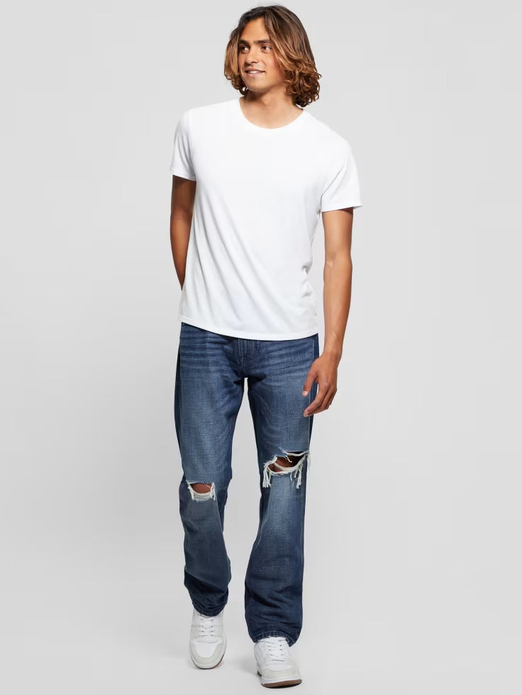 Guess Eco Mateo Distressed Straight Jeans