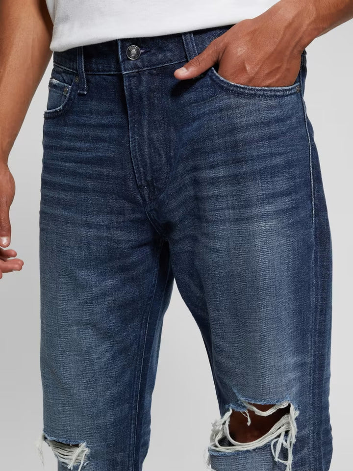 Guess Eco Mateo Distressed Straight Jeans