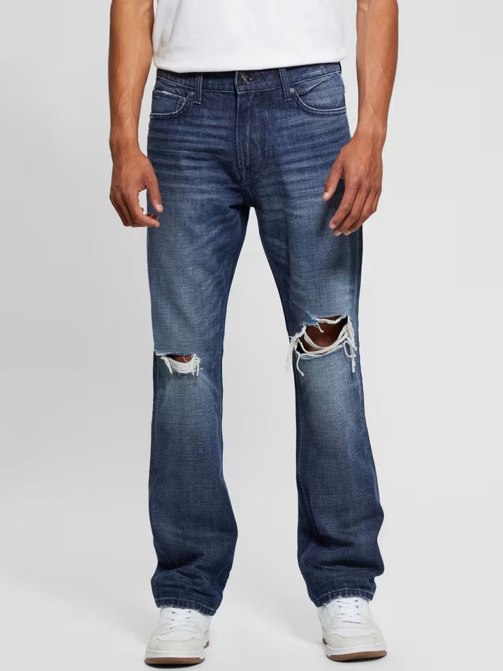 Guess Eco Mateo Distressed Straight Jeans