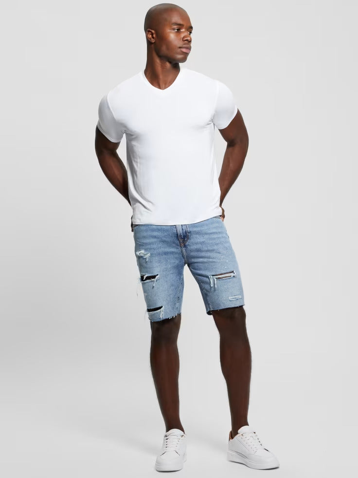 Guess Wyatt Distressed Denim Shorts