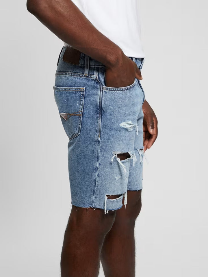 Guess Wyatt Distressed Denim Shorts