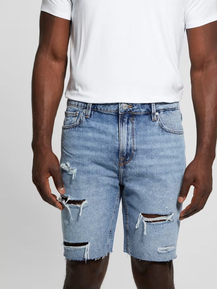 Guess Wyatt Distressed Denim Shorts