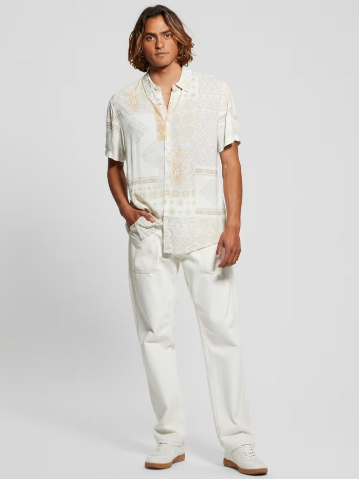 Guess Eco Rayon Patchwork Shirt