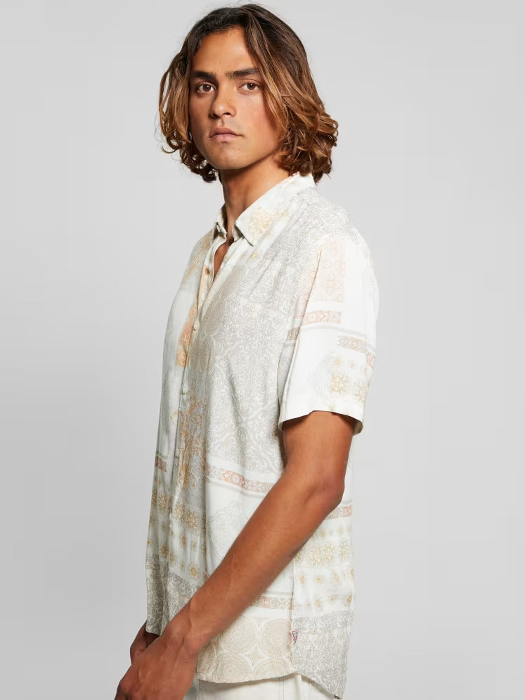 Guess Eco Rayon Patchwork Shirt