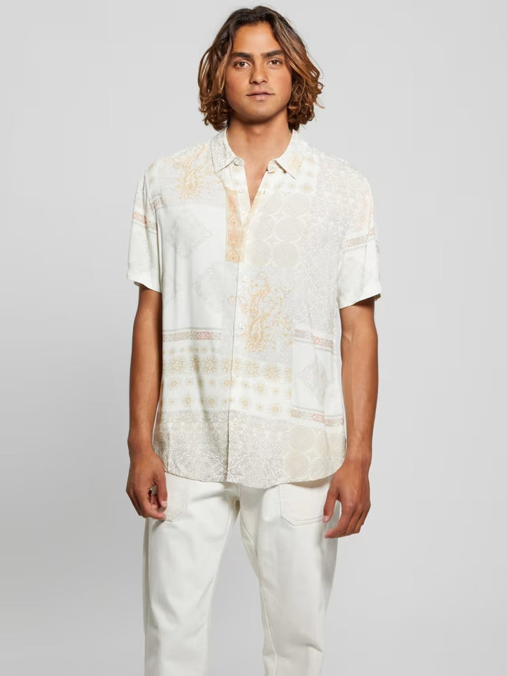 Guess Eco Rayon Patchwork Shirt