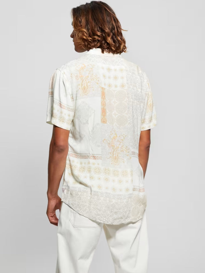 Guess Eco Rayon Patchwork Shirt