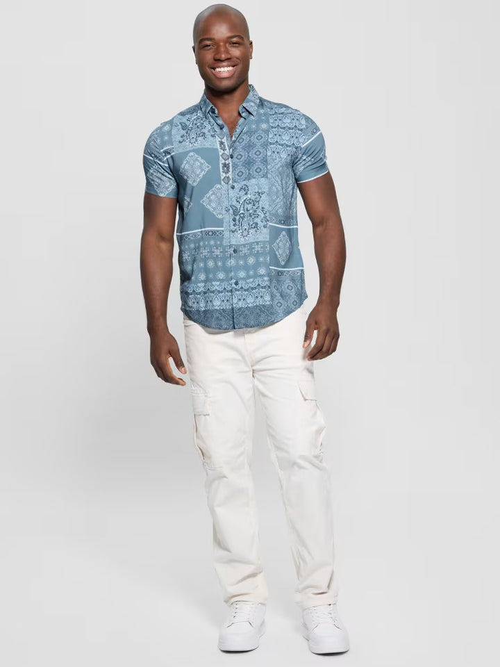 Guess Eco Rayon Patchwork Shirt