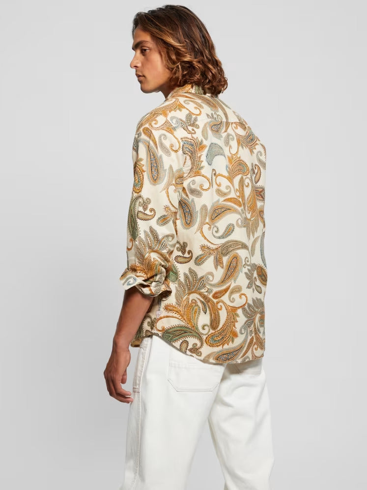 Guess Eco Linen Paisley Shirt