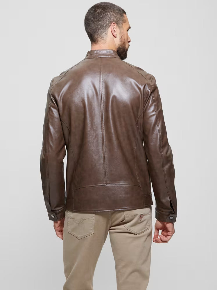 Guess Faux-Leather Moto Jacket