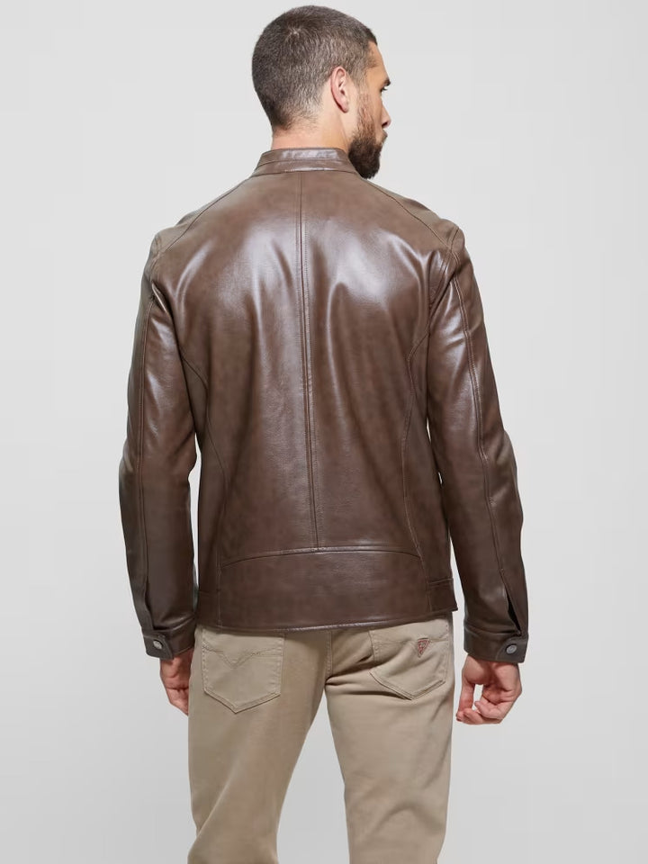 Guess Faux-Leather Moto Jacket
