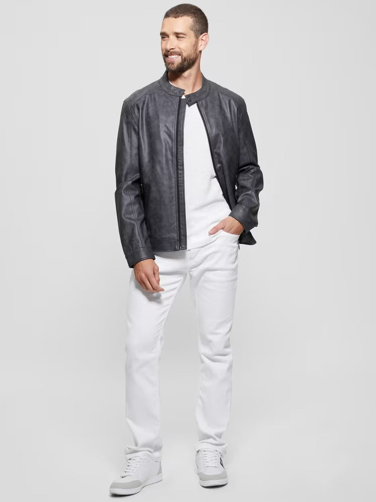 Guess Faux-Leather Moto Jacket