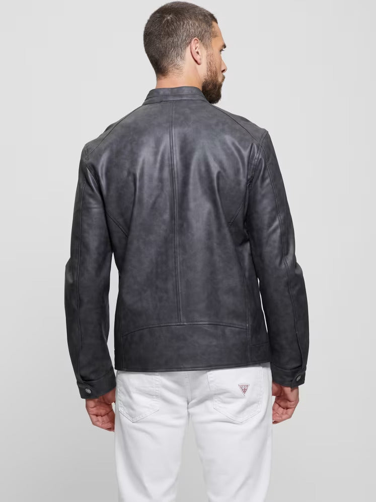 Guess Faux-Leather Moto Jacket