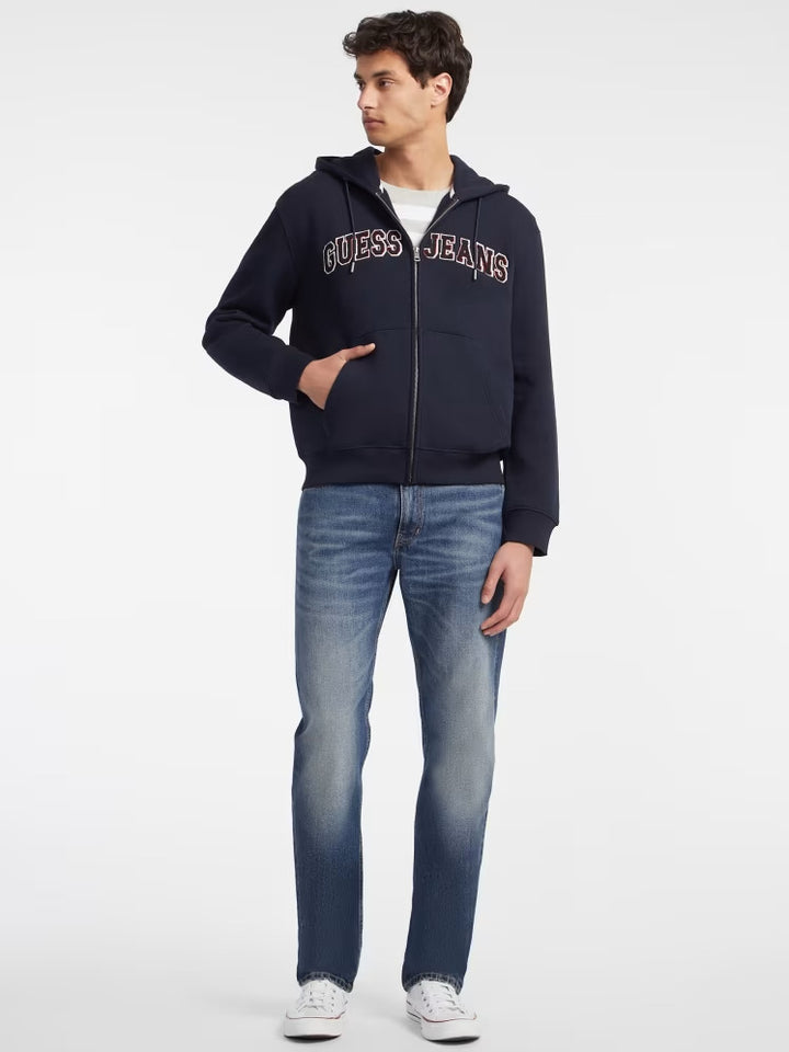 Guess Chenille Patch Zip-Up Hoodie