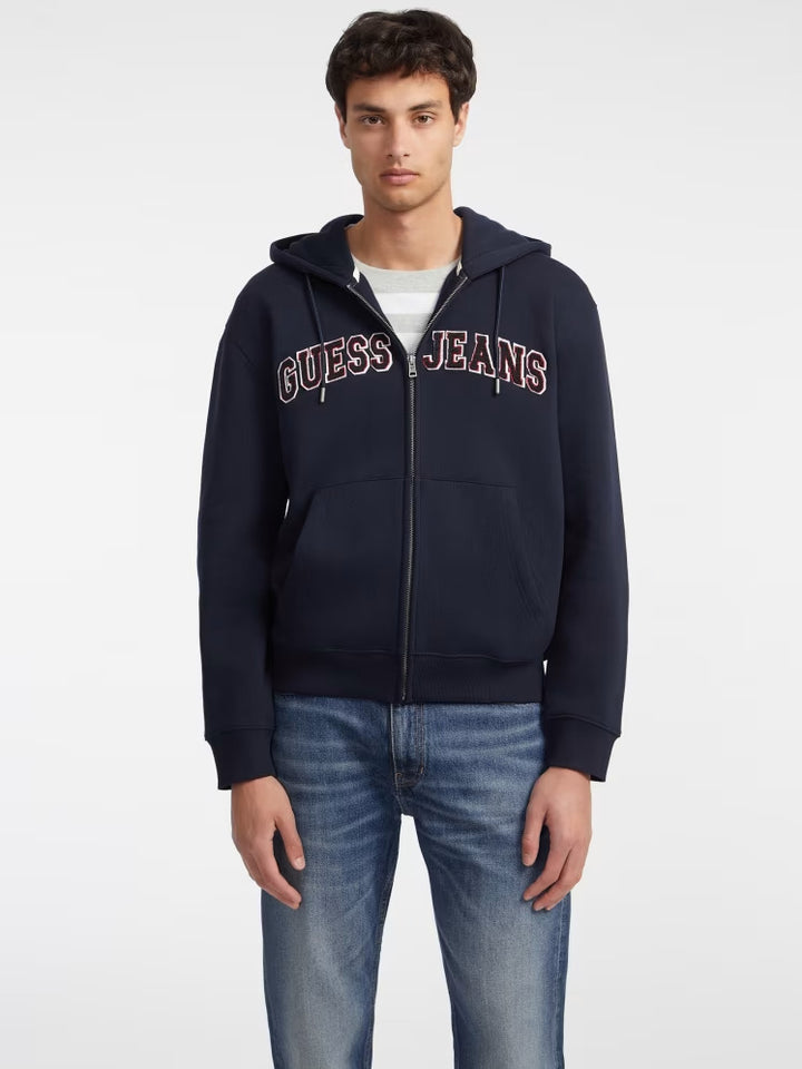 Guess Chenille Patch Zip-Up Hoodie