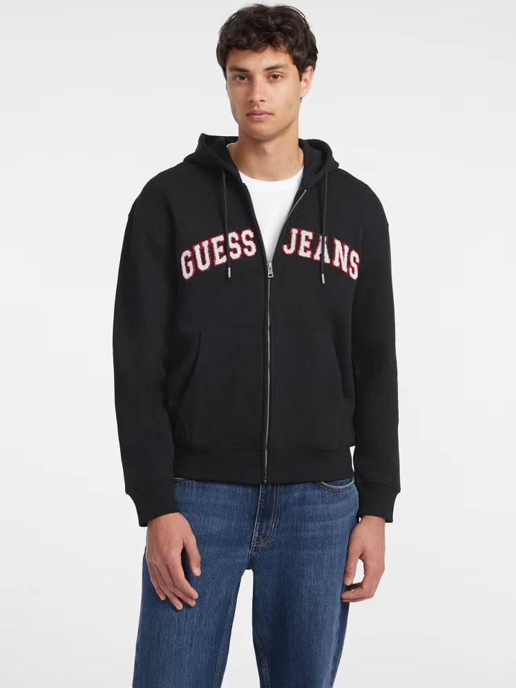 Guess Chenille Patch Zip-Up Hoodie