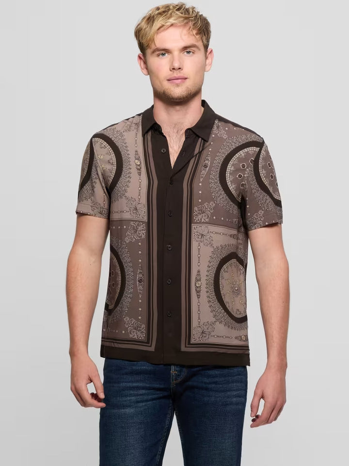 Guess Eco Rayon Medallion Shirt