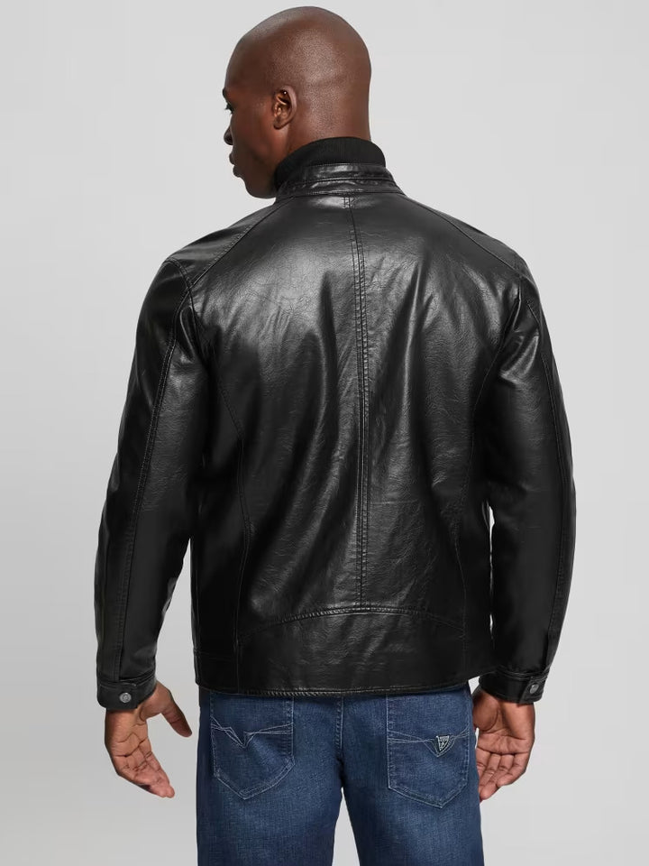 Guess Faux-Leather Biker Jacket
