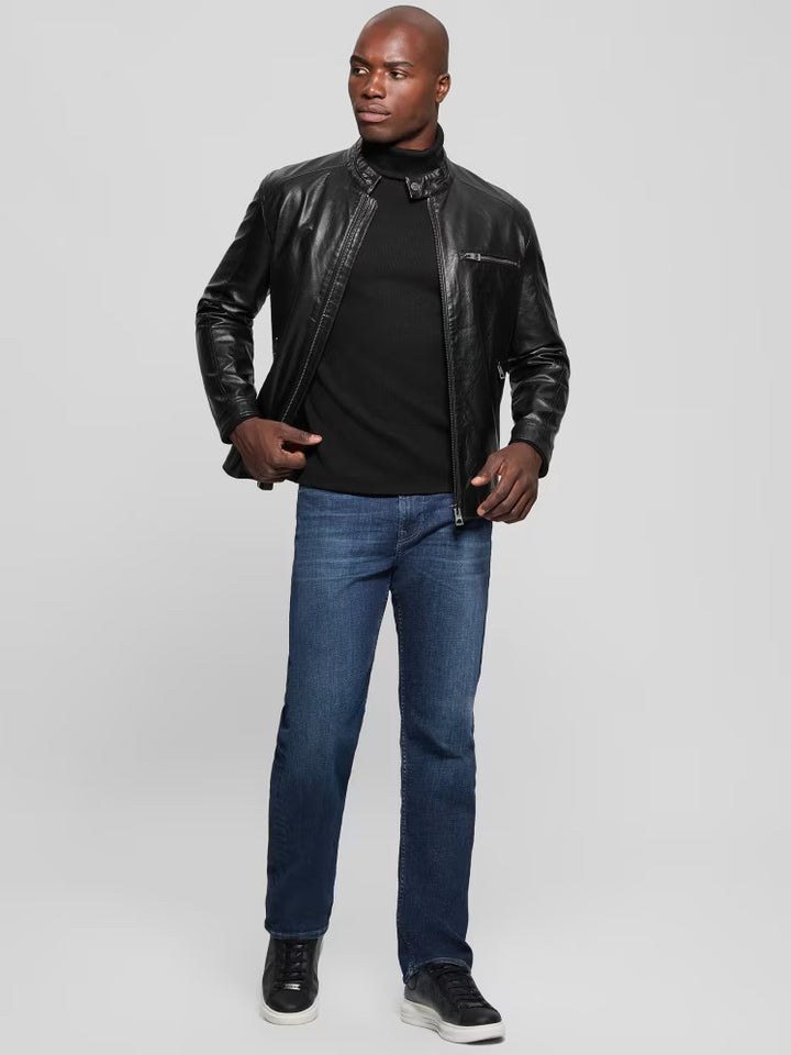 Guess Faux-Leather Biker Jacket