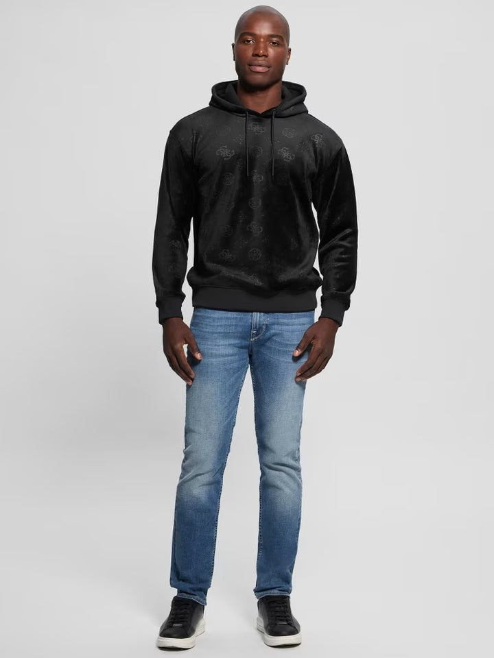 Guess Embossed Velvet Hoodie
