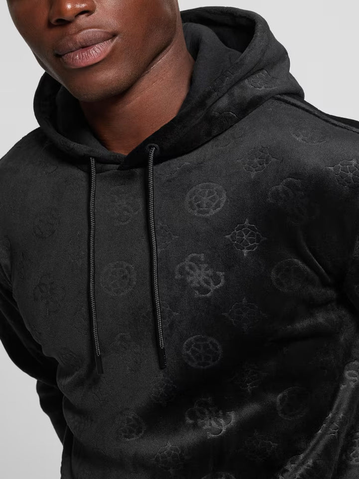 Guess Embossed Velvet Hoodie