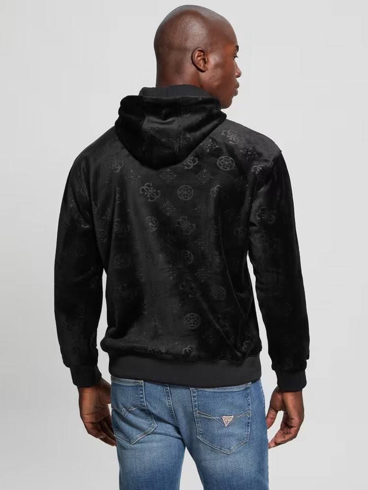 Guess Embossed Velvet Hoodie