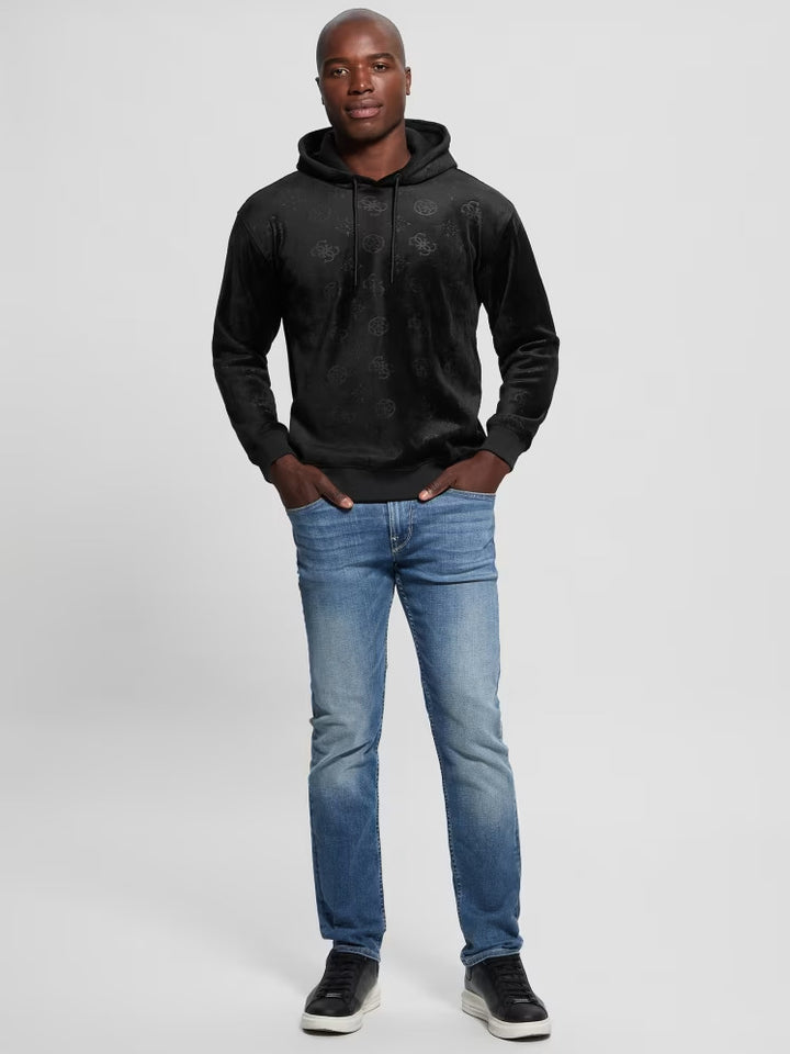 Guess Embossed Velvet Hoodie