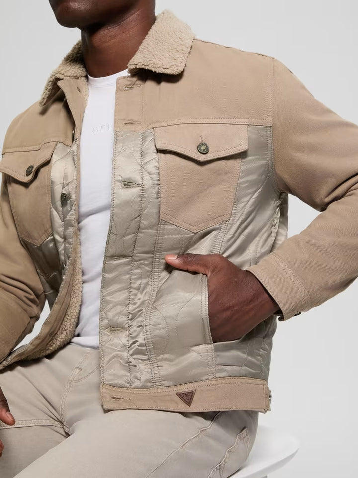 Guess Dean Denim Sherpa Jacket