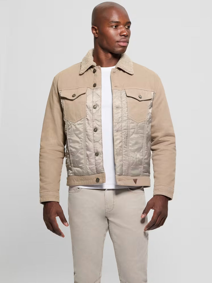 Guess Dean Denim Sherpa Jacket